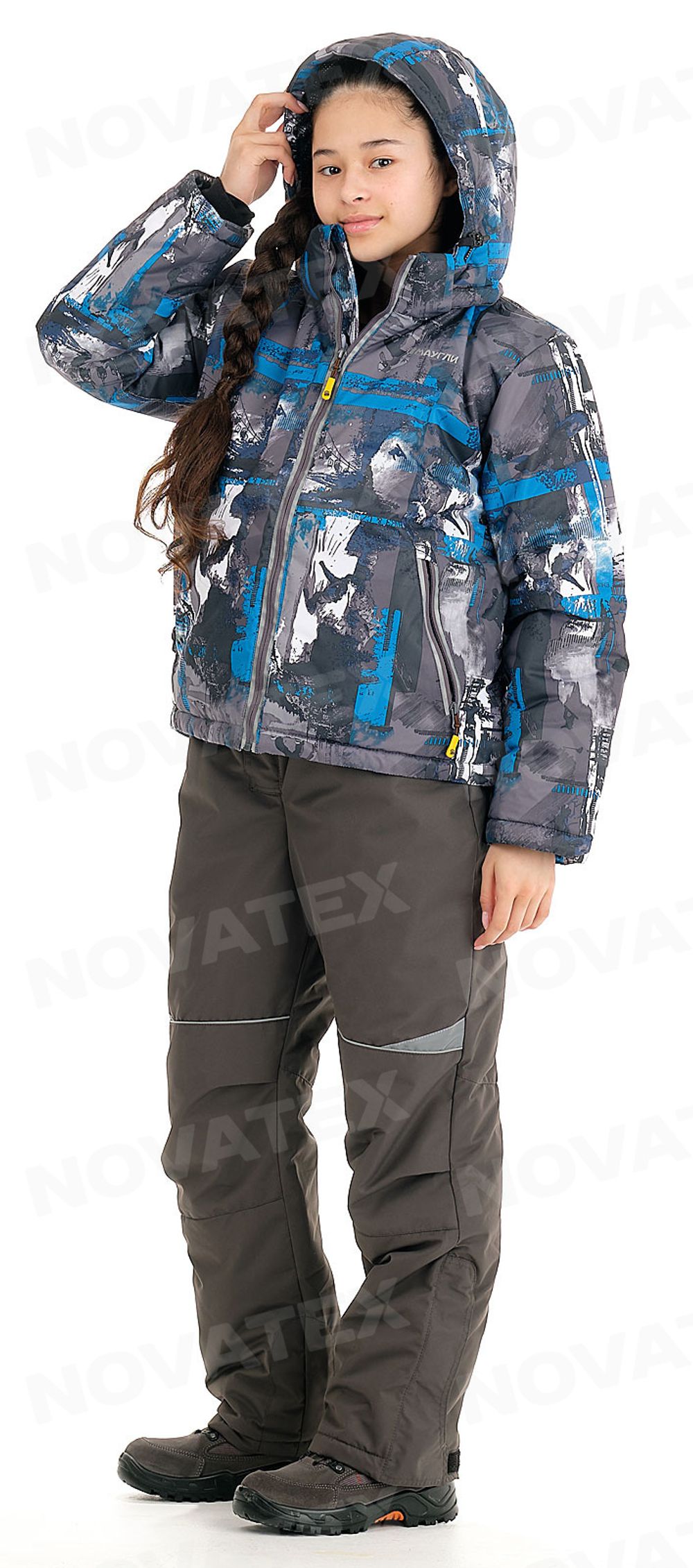 Мегаполис куртка (таслан добби, синий) детский