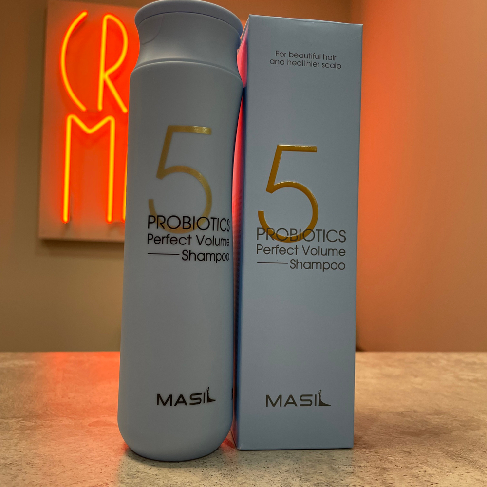 Masil 5 Probiotics perfect volume shampoo Шампунь для увеличения объема волос с пробиотиками 300 мл