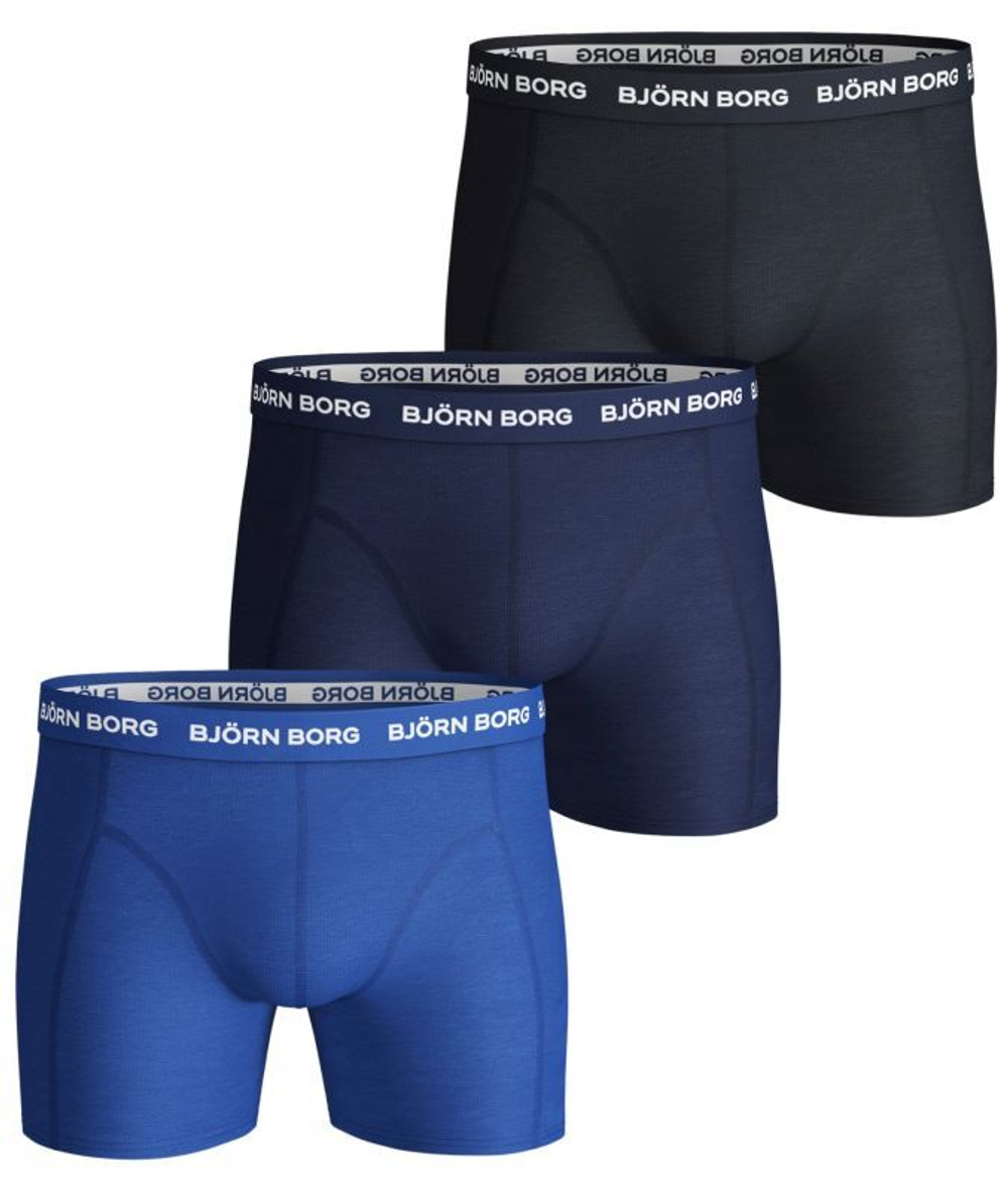 Мужские спортивные боксеры Björn Borg Shorts Solid 3P - skydiver