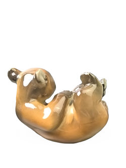 Фарфоровая статуэтка "Медвежонок лежащий" ЛФЗ