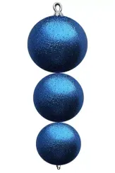 Украшение для высотной ели Капля, 28 см., пластик, глиттер, синий, ПромEлка (КИП-28Blue)