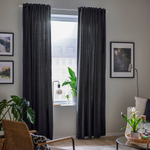 Комплект штор IKEA SANELA (САНЕЛА), Темно-серый, 140x250 см, 2 шт