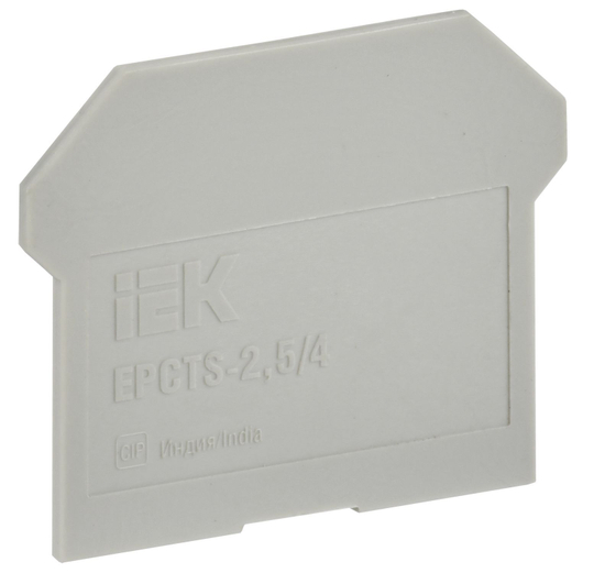 Заглушка для колодки клеммной CTS 2,5/4мм2 серая IEK