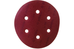 Круг шлифовальный Зубр СТАНДАРТ из абразивной бумаги на велкро основе 5 шт, 150 мм, 6 отв., Р240 35350-150-240