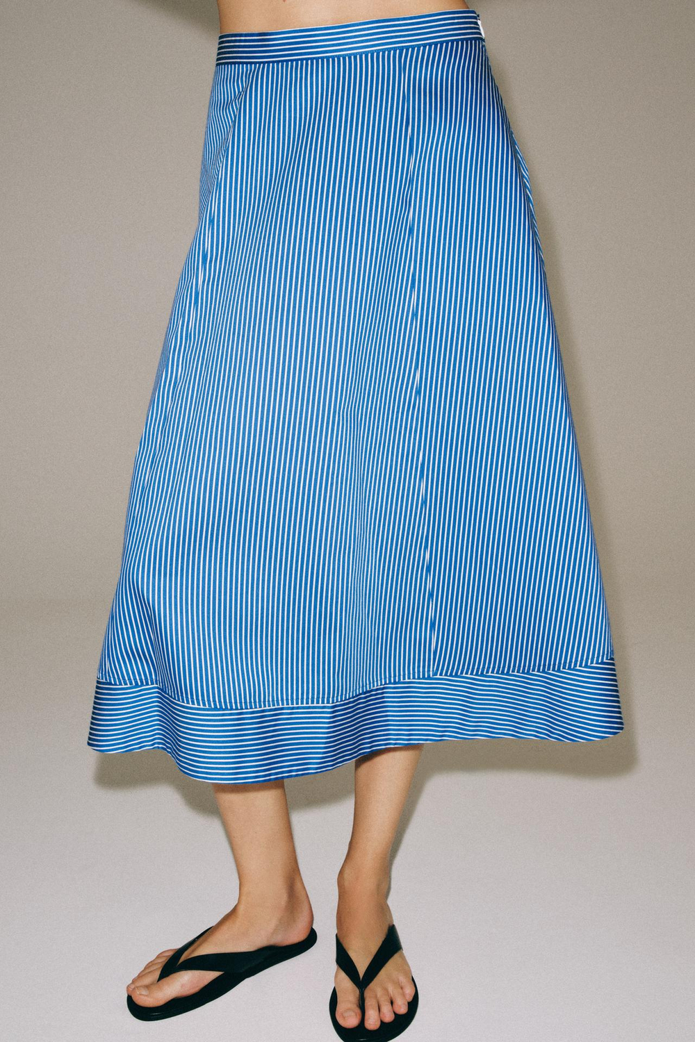 ZARA ЮБКА В ПОЛОСКУ — ZW COLLECTION, СИНИЙ/БЕЛЫЙ