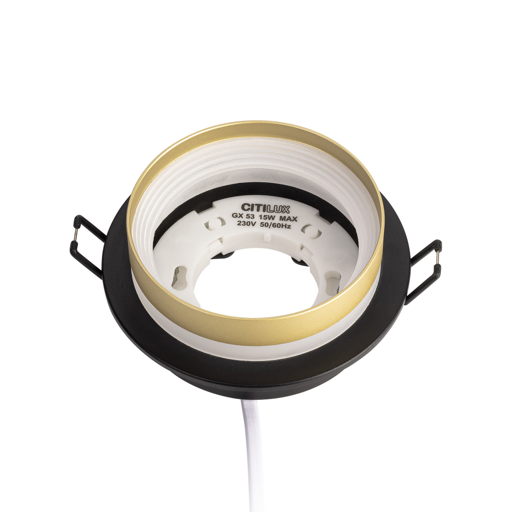Citilux Hardy CL002D14 Встраиваемый светильник Чёрный+Золото