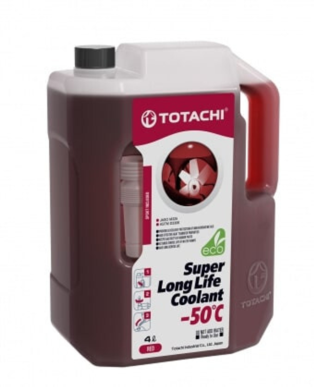 Антифриз красный  TOTACHI SUPER LONG LIFE COOLANT Red -50C 4л