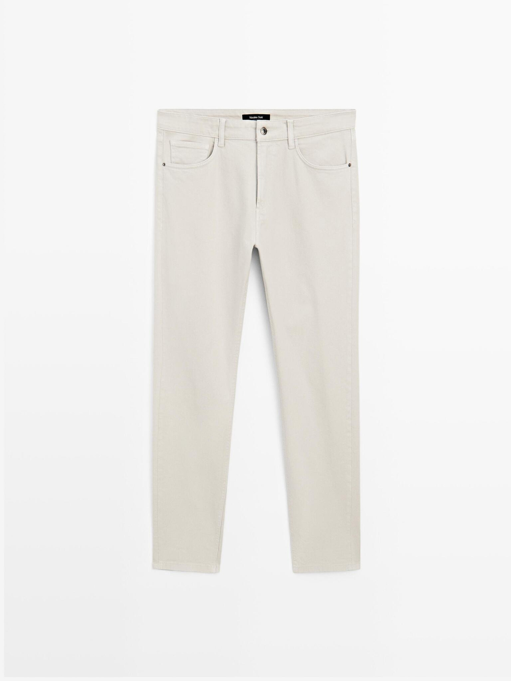 Massimo Dutti Джинсы Slim Fit, серо-бежевый