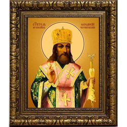 Феодосий, архиепископ Черниговский, святитель. Икона на холсте.