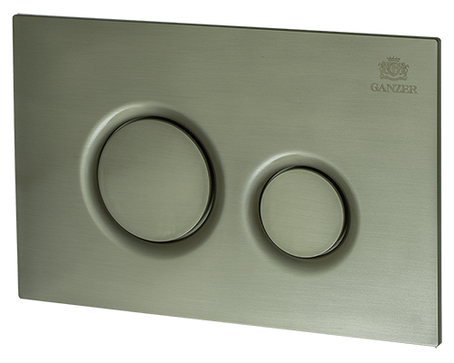 Кнопка для инсталляции  с КРУГ. клав. (ГРАФИТ)  GANZER  (24/1шт)