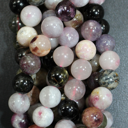 Турмалин микс AB бусины 6мм 8мм 10мм