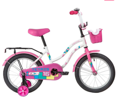 Велосипед NOVATRACK 16" TETRIS белый