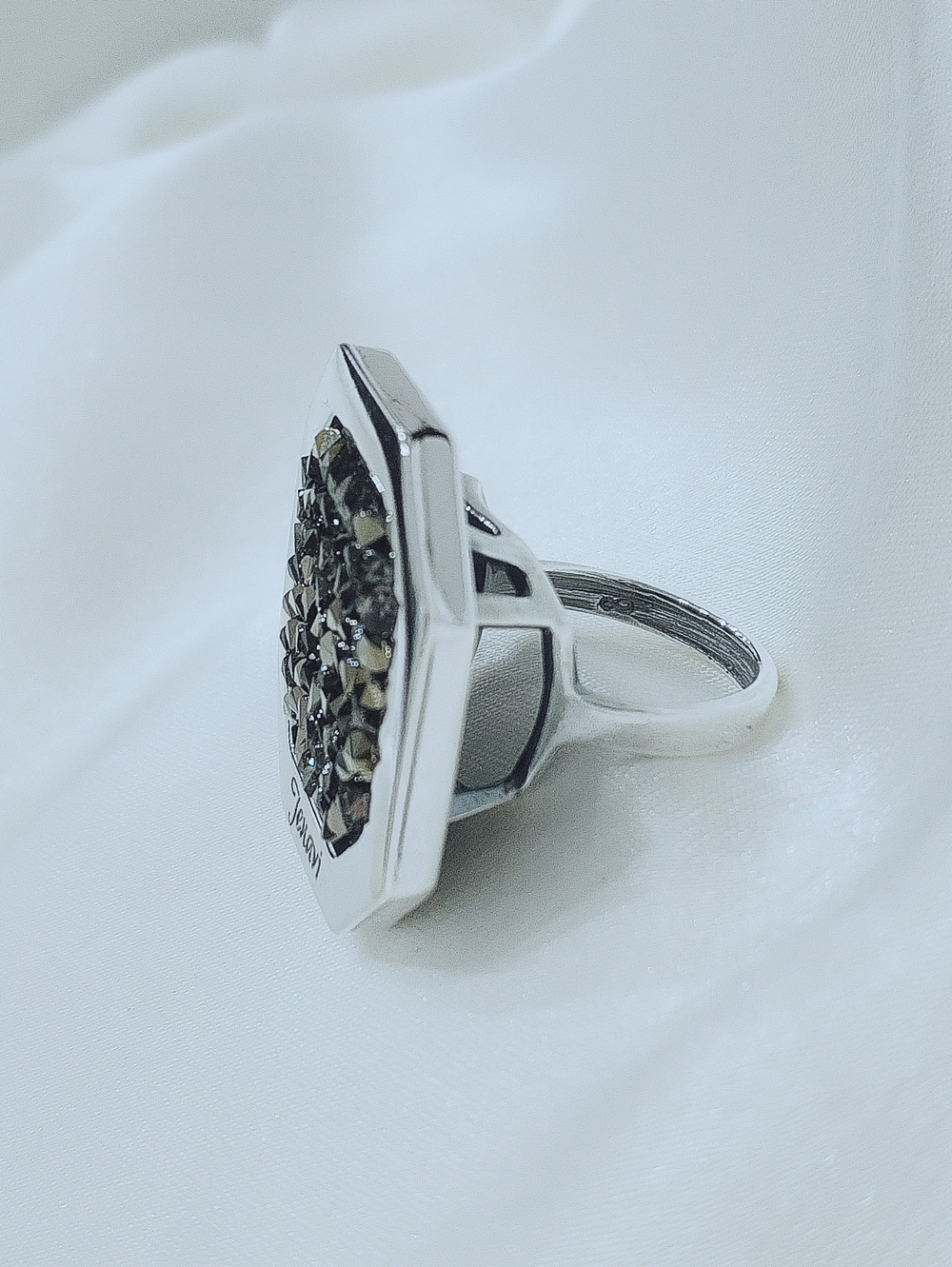 "Стантэ" кольцо в серебряном покрытии из коллекции "Шик" от Jenavi