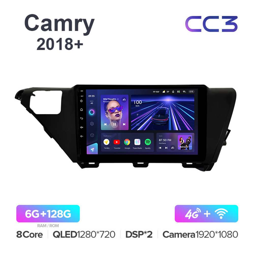 Teyes CC3 10,2"для Toyota Camry 2018+ (прав)