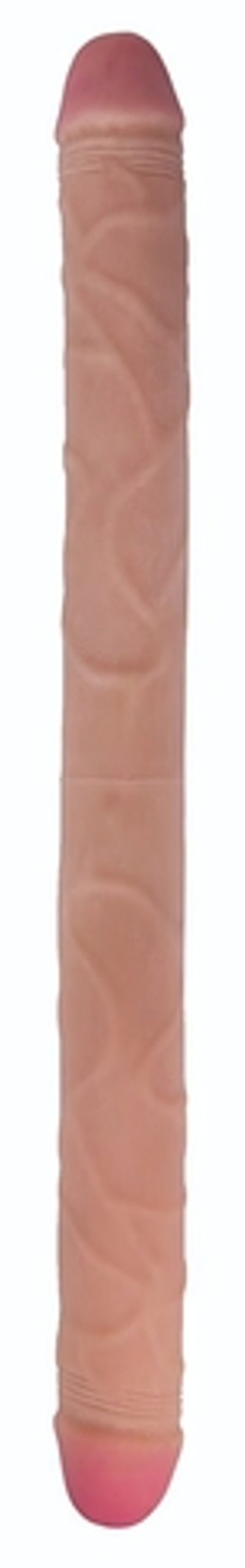 Крупный двусторонний фаллоимитатор - 55,5 см. (Цвет: телесный)