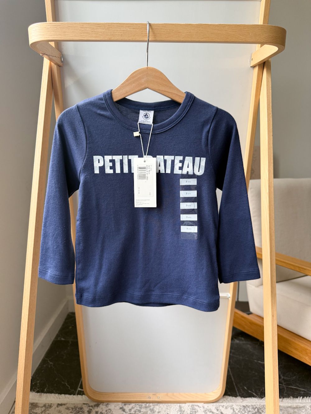 Хлопковый лонгслив Petit Bateau, 98
