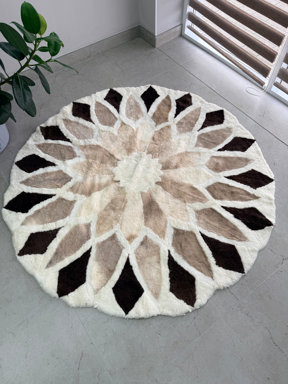 Ковер шкура натуральная овчина меховой