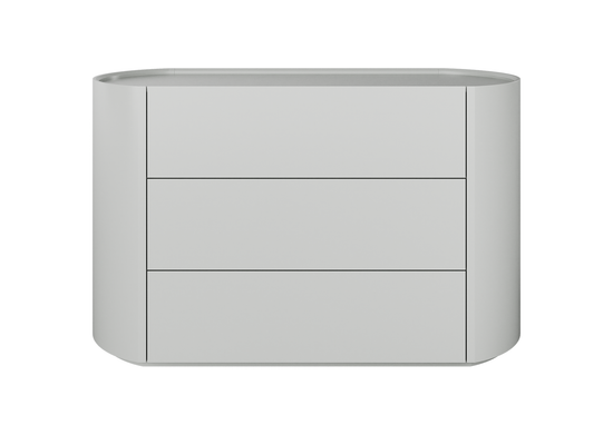 Комод Lagom 3 ящика ширина 120 см (светло-серый)