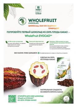 Шоколад Cacao Barry EVOCAO 72% Горький кувертюр (Пакет 2,5кг.)
