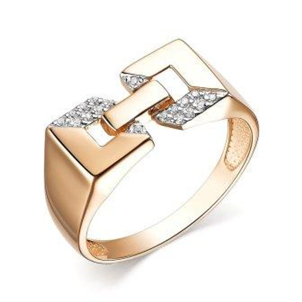 Кольцо из золота с фианитами