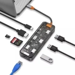 Адаптер Wiwu Cyber HUB USB-C 7 в 1 на 3xUSB 3.0/SD/TF (3.0)/HDMI (4K30)/PD (CB007) (Gray)