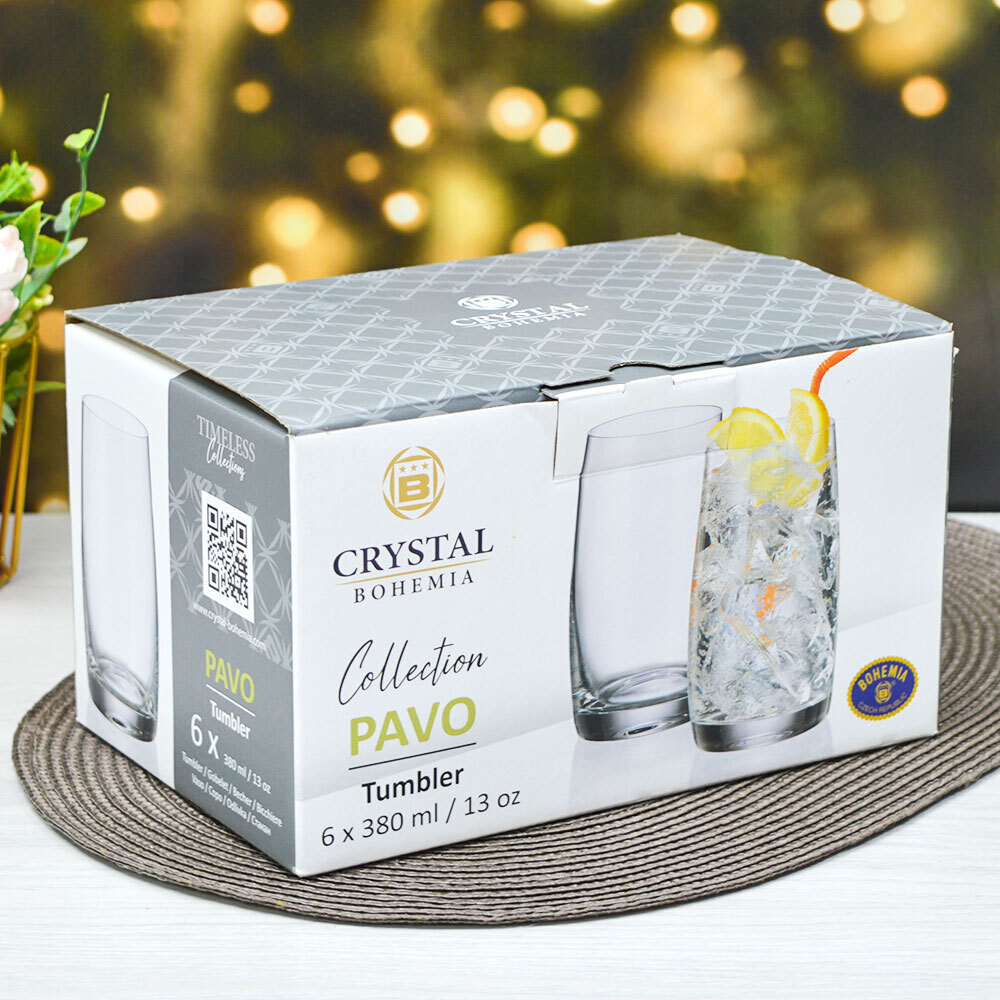 Набор стаканов для воды "Pavo" 6шт 380мл