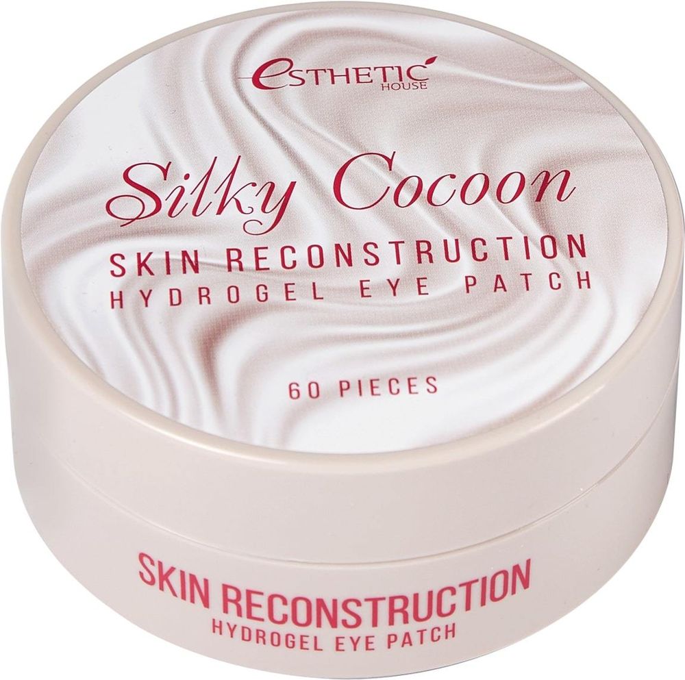 Esthetic House Патчи гидрогелевые с шелком - Silky cocoon hydrogel eye patch, 60шт