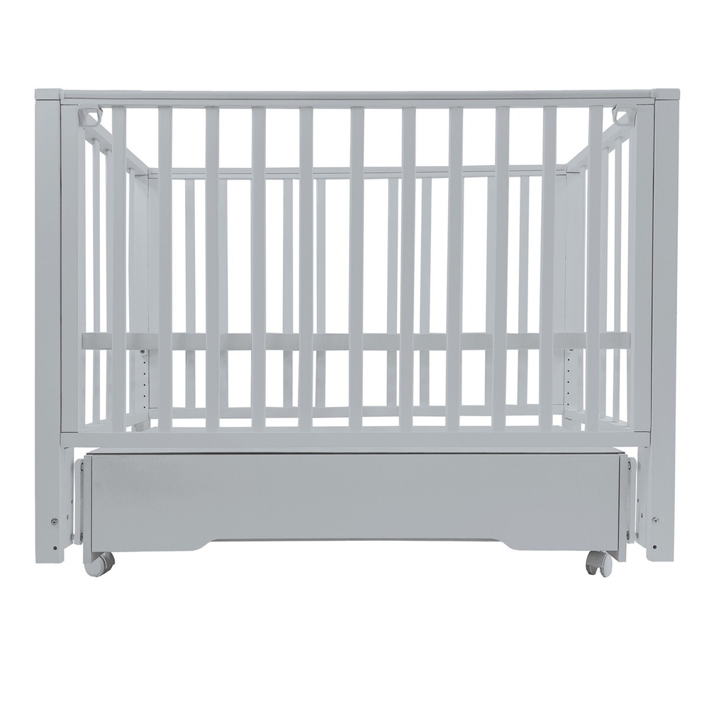 Детская кроватка Sweet Baby Vittoria с маятником и ящиком 427588 серая