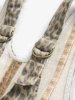 Комбинезон джинсовый для девочки Next N95-130, Коричневый, Бежевый