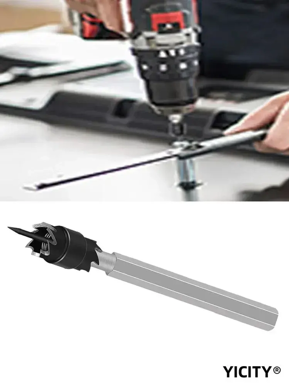 YICITY Сверла для высверливания точечной сварки 1/4" и 5/16" и 3/8"/HSS, инструмент с вращающимся резцом/Набор из 12 предметов.