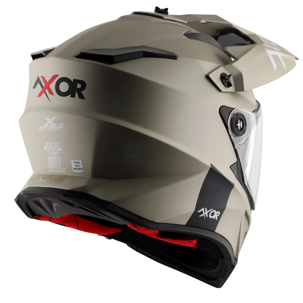 Шлем AXOR X-CROSS DUAL VISOR NR, с визором, цвет никель (S)