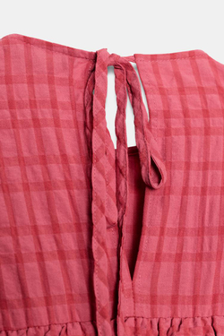 ZARA ПЛАТЬЕ МИДИ С ЖАТКОЙ, РОЗОВЫЙ