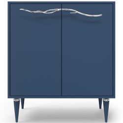 Комод Арт Колор matte Классик Сильвер с 2 полками Королевский синий матовый