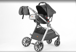 Детская коляска-трансформер 3в1 Luxmom V8 с автолюлькой Черный