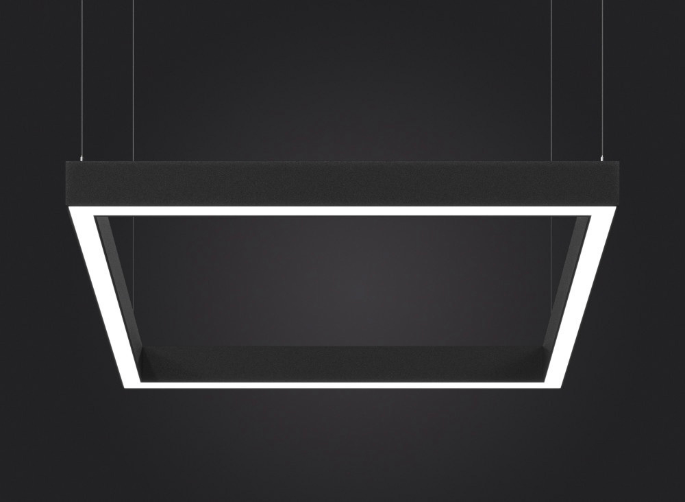 Подвесной LED светильник "Квадрат" LP85-FRAME-Q-500 52Вт 3000К черный 4784Лм 528х528х80мм DIOLUM