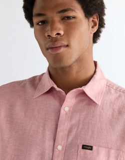 Рубашка мужская WRANGLER SS 1 PKT SHIRT DUSTY ROSE