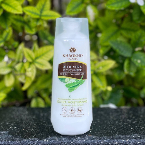 Кондиционер для волос экстраувлажняющий Алое и огурец Aloe Vera & Cucumber Herbal Conditioner Khaokho Talaypu