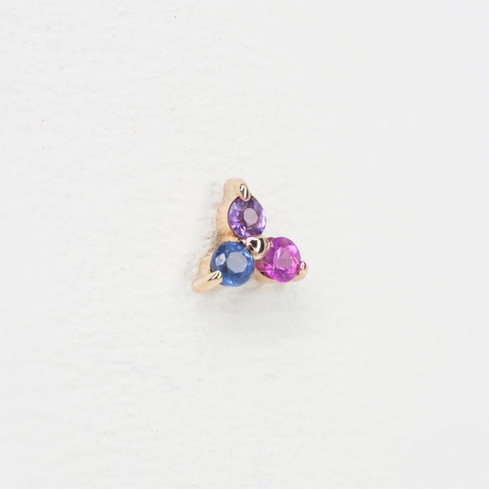 Threeleaf tops with Semi-Precious stones