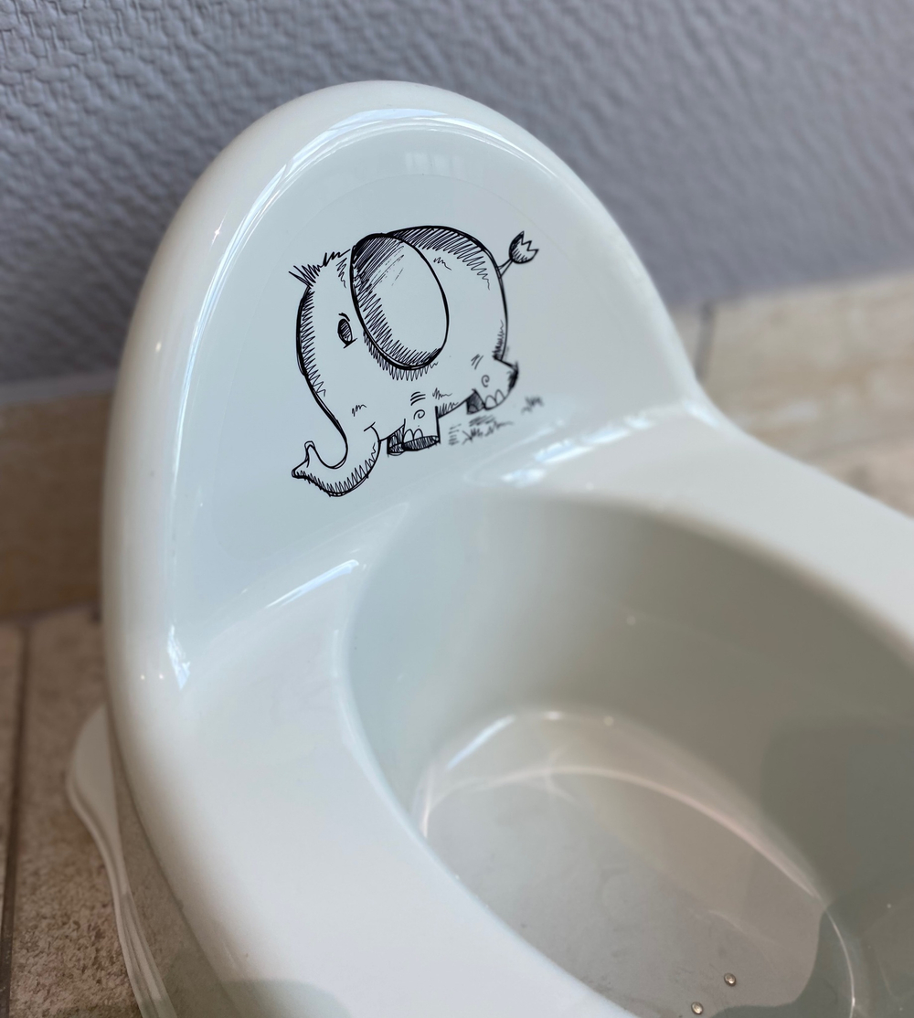 Горшок детский "ЭКО Слоник" серый