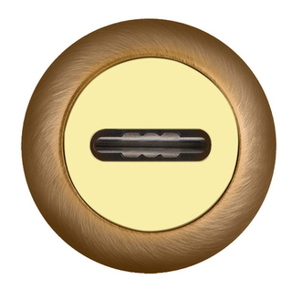 Накладка FUARO SC RM AB/GP-7 под сувальдный ключ, автом. шторка, бронза (1шт)