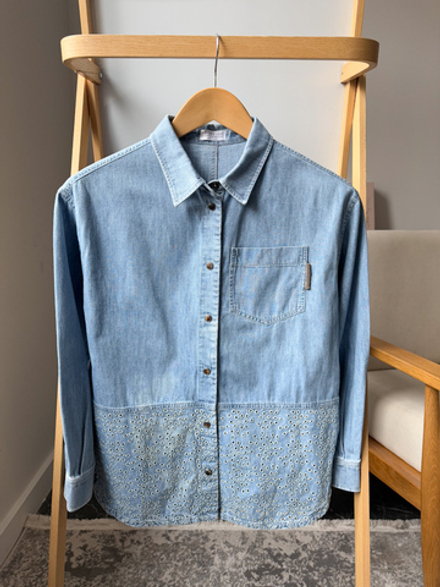 Джинсовая рубашка Brunello Cucinelli, 152