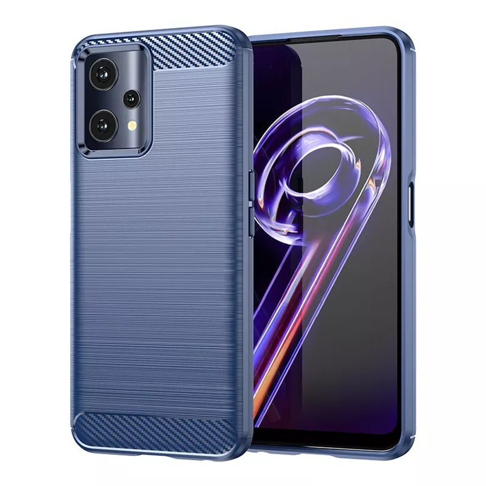 ✓ Мягкий чехол синего цвета для смартфона Realme 9 4G и Realme 9 Pro+ Плюс,  серии Carbon от Caseport - купить по отличной цене 🤑 в интернет магазине  caseport в Москве и СПб