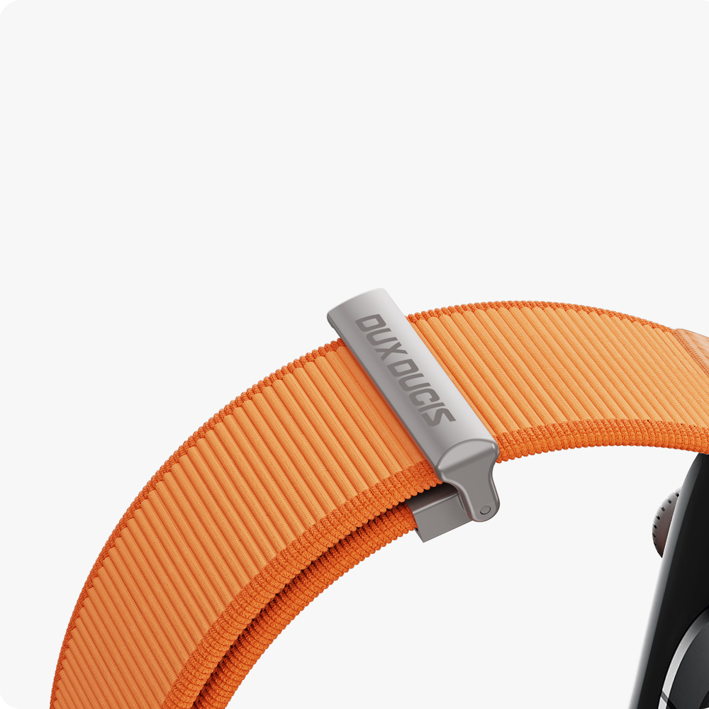 Ремешок оранжевого цвета с магнитной фиксацией для смарт часов Apple Watch размером 42, 44, 45, 46, 49MM, серия Strap (YM Series) от Dux Ducis