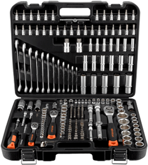 Набор инструментов 216 предметов 1/2" 3/8" 1/4" АВТОDЕЛО