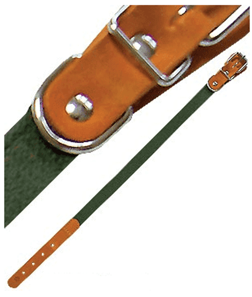ОШЕЙНИК &quot;BUDDY&quot;  20мм 2сл КОЖА+БРЕЗЕНТ КОМБИНИРОВАННЫЙ КОР. 31-43см 20088