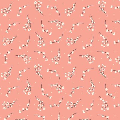 нежный весенний паттерн с вербой