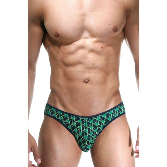 Мужские трусы слипы зеленые с принтом DARKZONE DZN6520
