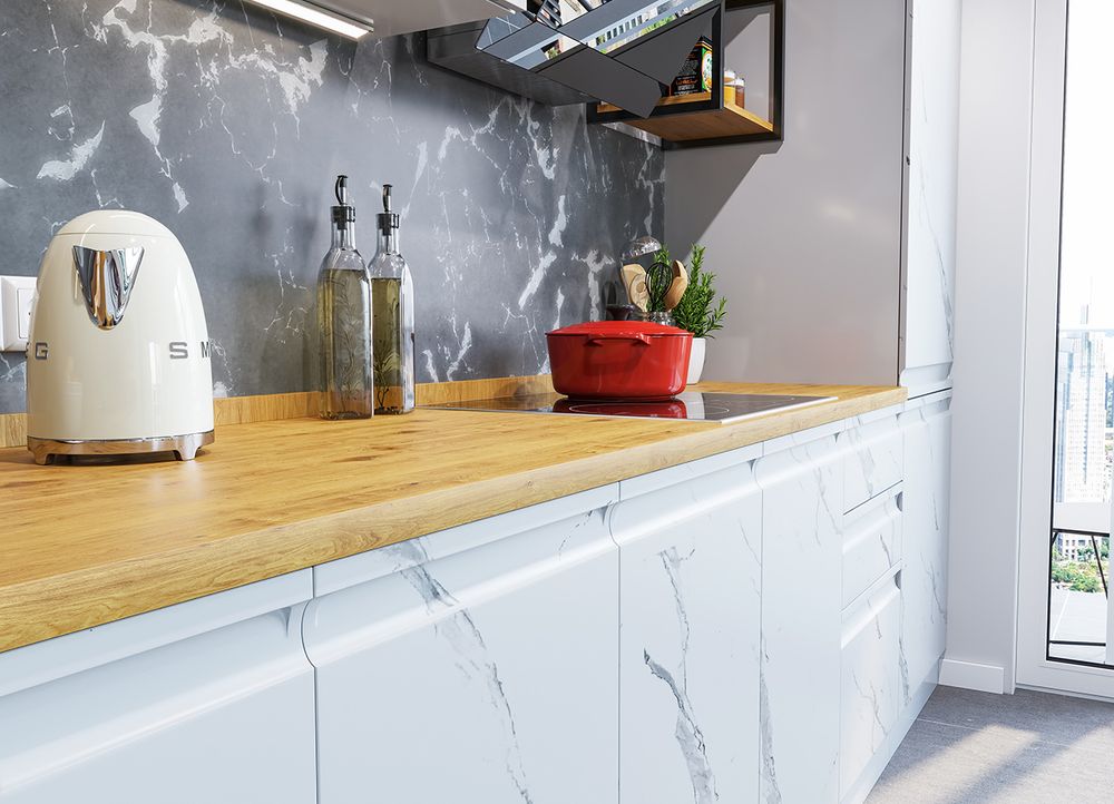 Кухня Модуль П 200 Скала Арктик (глухой правый)