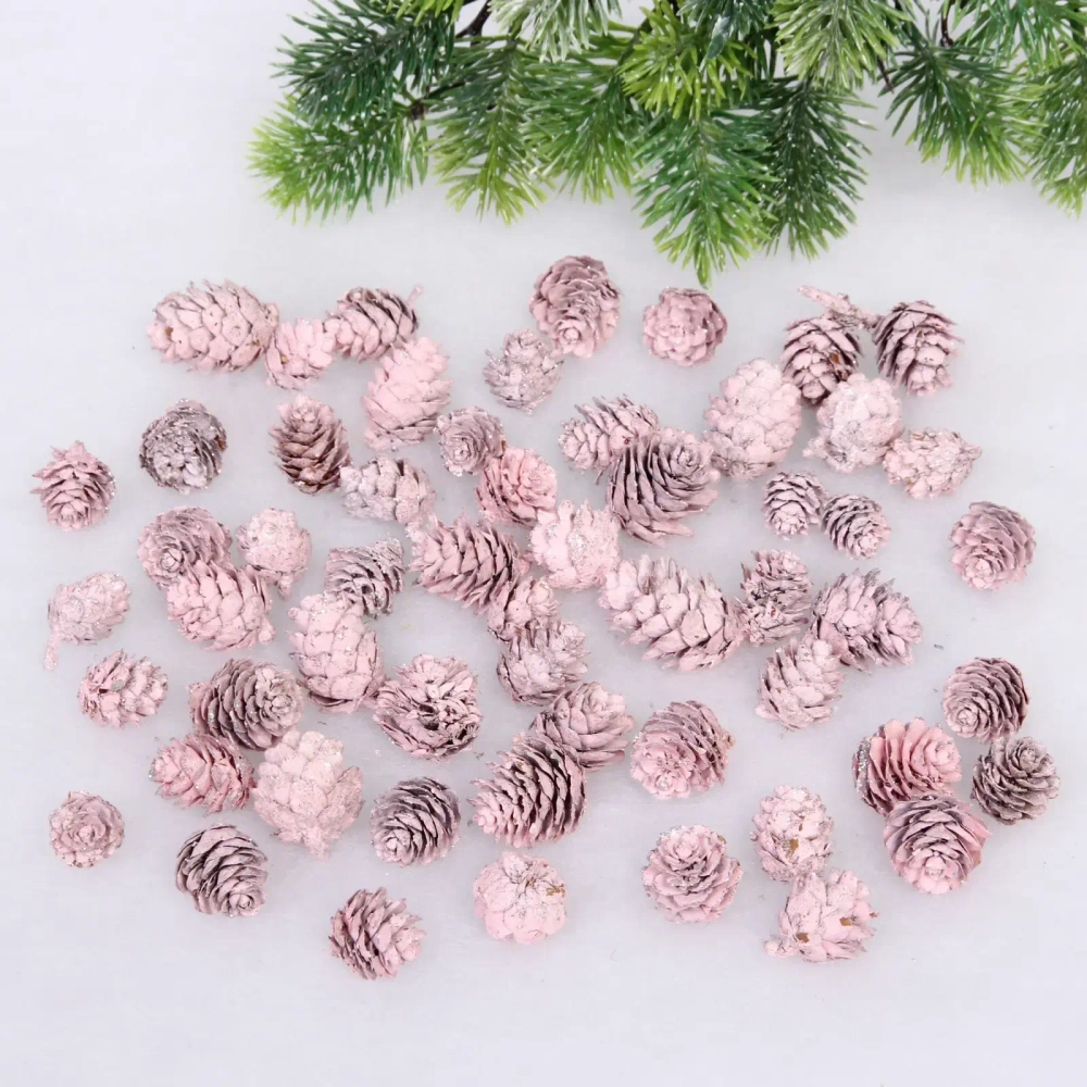 Композиция для декора «Лесное удовольствие» 11*11*14 см (130 гр), розовый