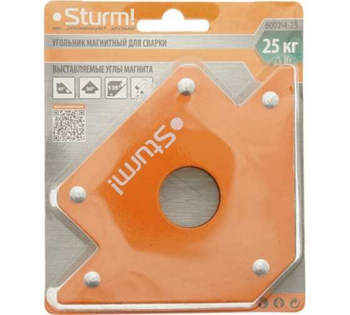 УГОЛЬНИК МАГНИТНЫЙ ДЛЯ СВАРКИ ВЕС ДО 25 КГ STURM! 6002-4-25